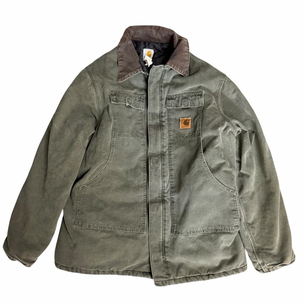 Vintage Carhartt Made in USA Canvas Quilted Jacket Size XL